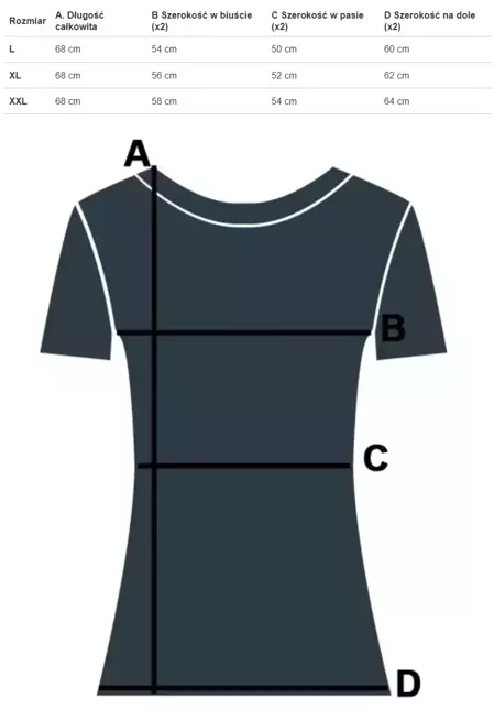 Klasyczna bluzka prosty T-shirt koszulka BASIC XL